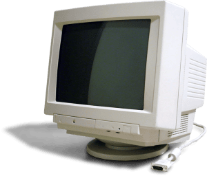 photo of a cathode ray tube - CRT monitor
